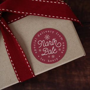 Speciale levering Noordpool - Gepersonaliseerd ker Ronde Sticker