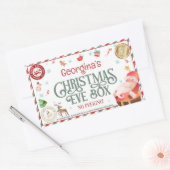 Speciale levering Noordpool kerstavond doos Rechthoekige Sticker (Envelop)