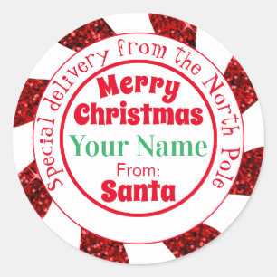 Speciale levering Noordpool Santa Klassieke Ronde Sticker