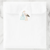 Speciale levering Ooievaar Ronde Sticker (Tas)