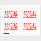 Speciale Levering  rood rubber stempel stickers (Vel)
