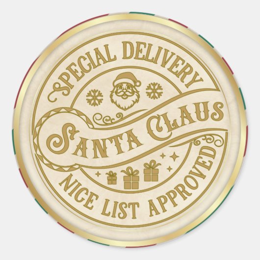 Speciale levering - Sinterklaas - Nice List Ronde Sticker (Voorkant)