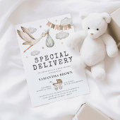 Speciale levering Stork Baby shower Kaart