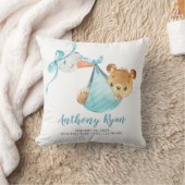 Speciale levering Stork Beer Baby geboorte Stats Kussen (Deken)