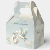 Speciale Levering Stork Boy Baby shower Groot Bedankdoosjes (Achterkant)