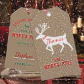 Speciale levering van het Label van de Noordpool K Cadeaulabel