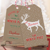 Speciale levering van het Label van de Noordpool K Cadeaulabel