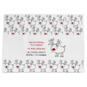 Speciale Levering van Lapland Doodle Rendier Kinde Groot Cadeauzakje (Voorkant)