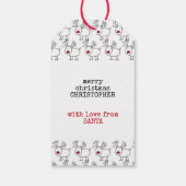 Speciale levering van North Pole Custom Rendier Cadeaulabel (Achterkant)