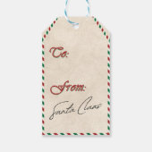 Speciale levering van Santa Christmas Gift Label Cadeaulabel (Achterkant)