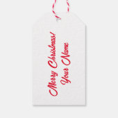 Speciale levering van Santa's workshop Kerstmis Cadeaulabel (Achterkant)