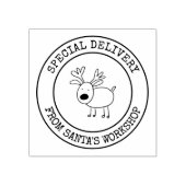 Speciale levering van Santas Workshop Rubberstempel (Afrduk)