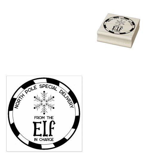 Speciale levering van The Elf in Charge Seal Rubberstempel (Gestempeld)