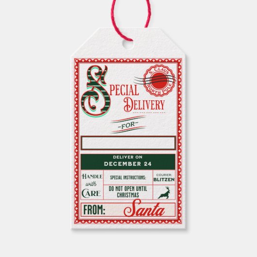 Speciale levering vanaf de kerstman | CadeauLabel (Voorkant)