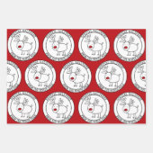 Speciale levering vanaf de kerstset van 3 kerst inpakpapier vel (Voorkant 2)