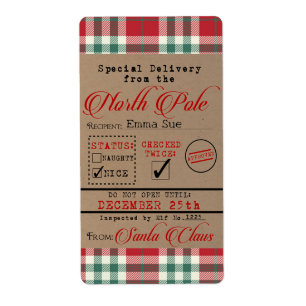 Speciale levering vanaf kerstcadeautags voor kerst etiket