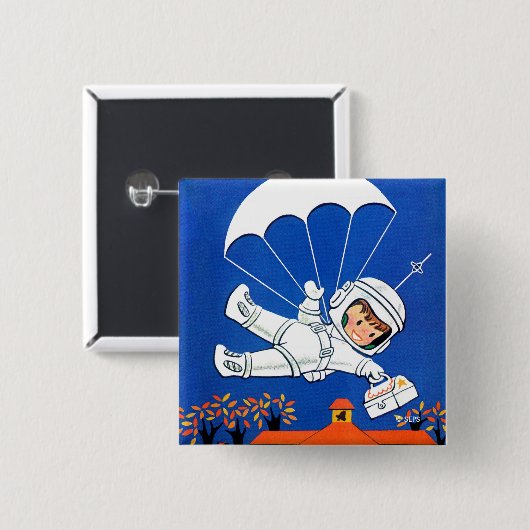 Speciale levering vierkante button 5,1 cm (Voorkant /achterkant)