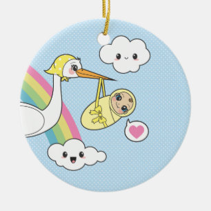 Speciale levering - winkel en Baby Keramisch Ornament