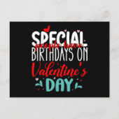 Speciale Mensen Hebben Verjaardag Op Valentijnsdag Briefkaart (Voorkant)