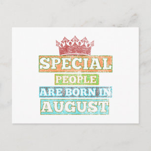 Speciale Mensen Worden Geboren In Augustus- August Briefkaart