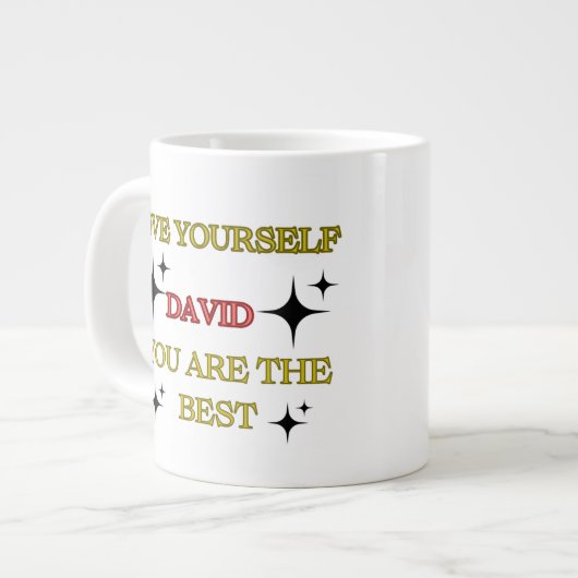 Speciale Mok Happy Birthday David (Voorkant links)