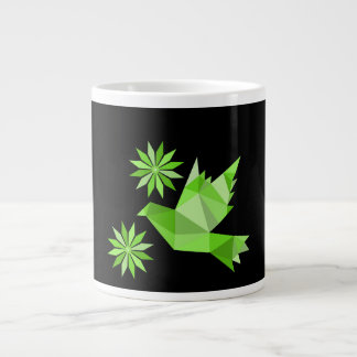 Speciale mok , Vlieg vogel met bloemen