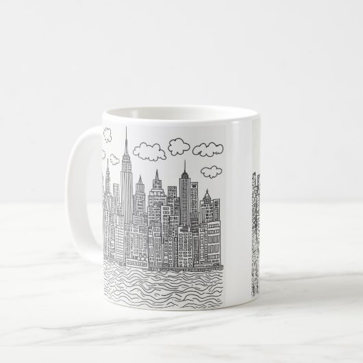 speciale mok voor Manhattan Skyscrapers (Voorkant links)