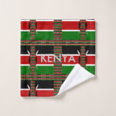 Speciale mooie Keniaanse Nationale Vlaggenkleuren Bad Handdoek (Wasdoekje)