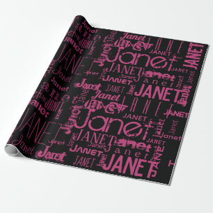 Speciale naam Typografie Cadeaupapier