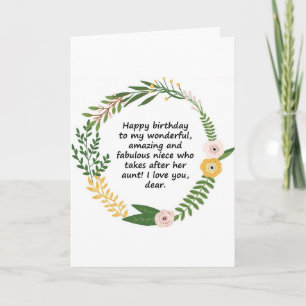 ***SPECIALE NIECE EN JONGE LADY** BIEDDAGKAART KAART