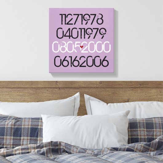 Speciale nooddata canvas afdruk (Insitu (Slaapkamer))