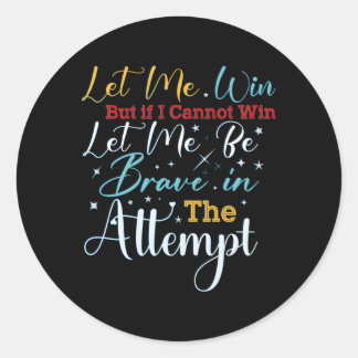 Speciale Olympische Spelen Laat me winnen Ronde Sticker