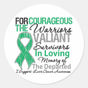 Speciale ondersteuning Liver Cancer Awareness Ronde Sticker
