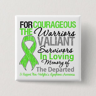 Speciale ondersteuning Non-Hodgkins Lymphoma Bewus Vierkante Button 5,1 Cm