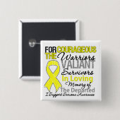 Speciale ondersteuning: Sarcoma Bewustheid Vierkante Button 5,1 Cm (Voorkant /achterkant)