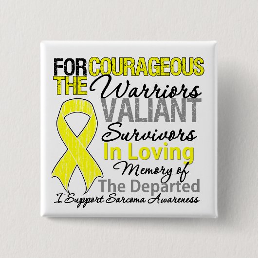 Speciale ondersteuning: Sarcoma Bewustheid Vierkante Button 5,1 Cm (Voorkant)