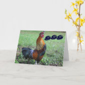 Speciale Orde Haan Kraaien 100ste Verjaardag Kaart (Gele Bloem)