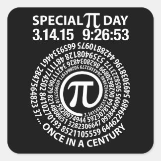 Speciale Pi Dag 2015, Spiral Vierkante Sticker