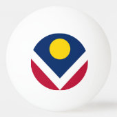 Speciale ping pong bal met vlag van Denver City Pingpongballen (Voorkant)