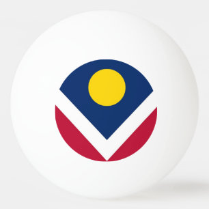 Speciale ping pong bal met vlag van Denver City Pingpongballen