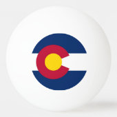 Speciale pingpongbal met vlag van Colorado State Pingpongballen (Voorkant)