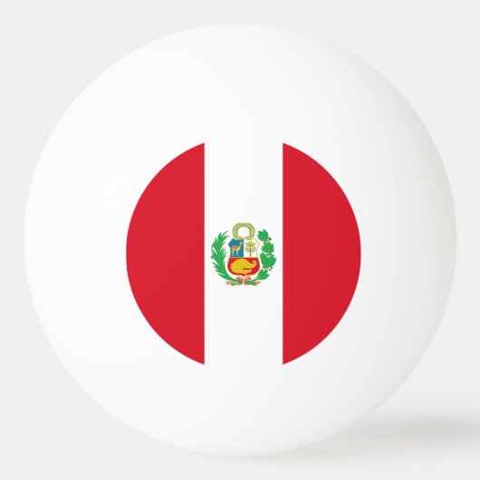 Speciale pingpongbal met vlag van Peru Pingpongballen (Achterkant)
