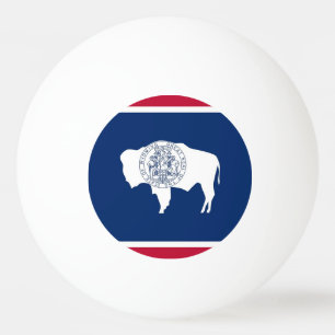 Speciale pingpongbal met Vlag van Wyoming, USA Pingpongballen