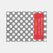 Speciale poka Dots Fleece Blanket voor baby's (Voorkant (Horizontaal))