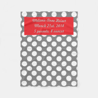 Speciale poka Dots Fleece Blanket voor baby's