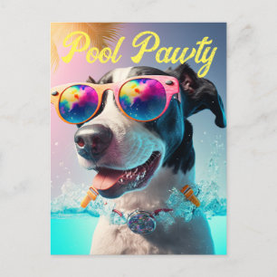 Speciale pool voor uw hond briefkaart