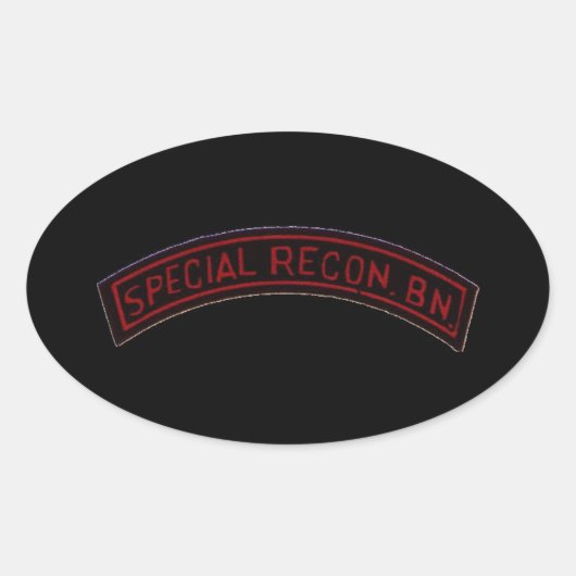 Speciale Recon BN Ovale Sticker (Voorkant)