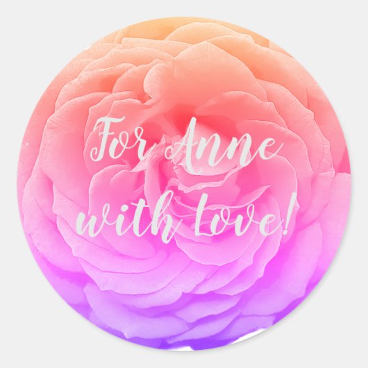 Speciale roze roze bloem foto Sticker (Voorkant)