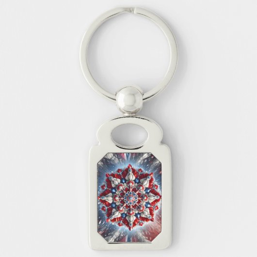 Speciale sleutelhanger met Noors Kleuren Design (Voorkant)