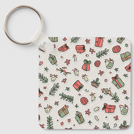 Speciale sleutelhangers voor kerstdag. (Voorkant)